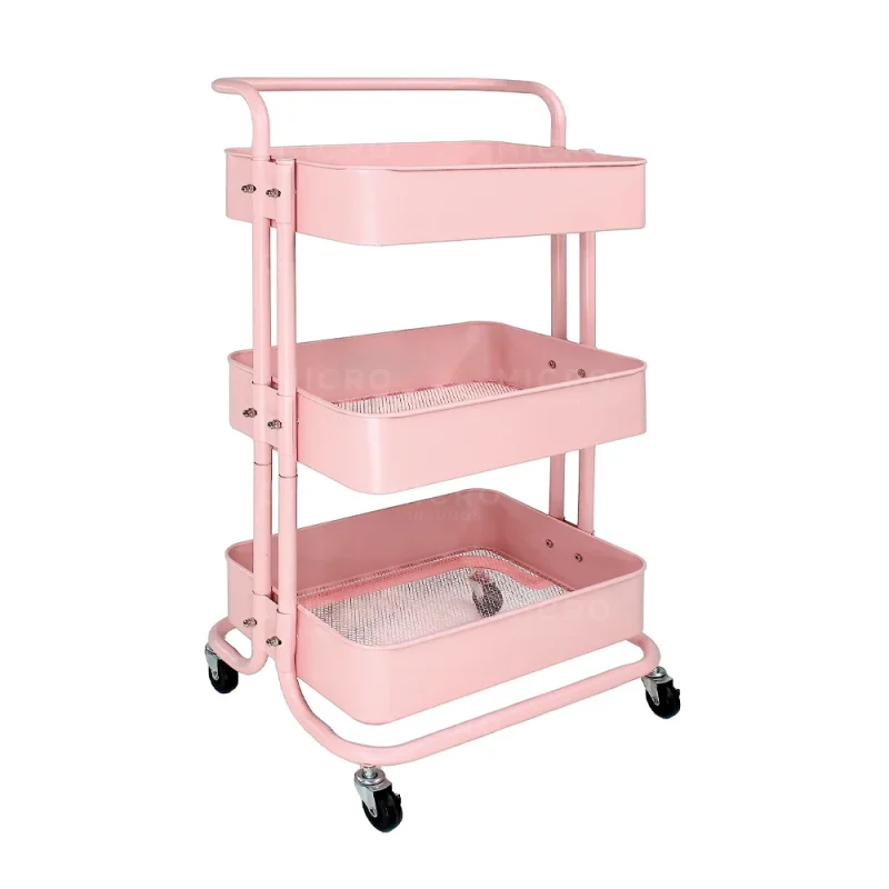 carrito auxiliar rosa