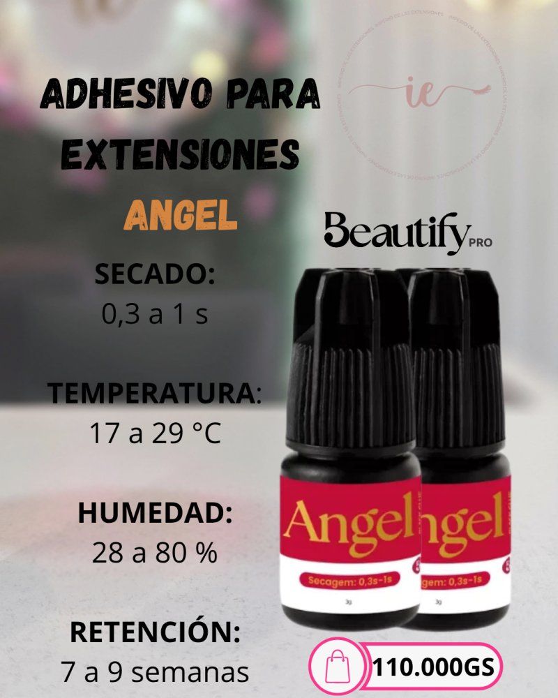 Pegamento para extensiones de pestañas Angel black glue
