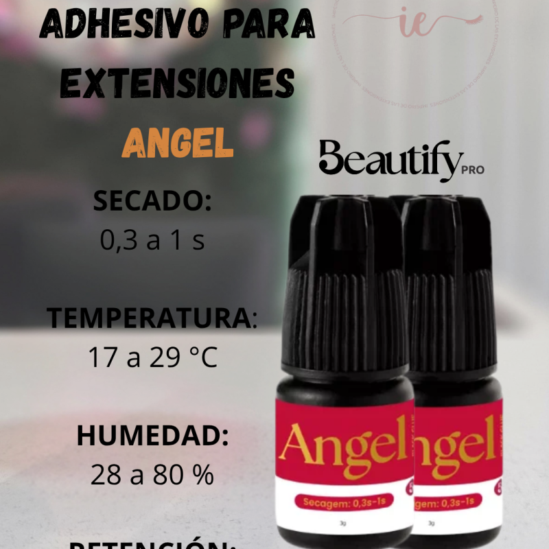 Pegamento para extensiones de pestañas Angel black glue