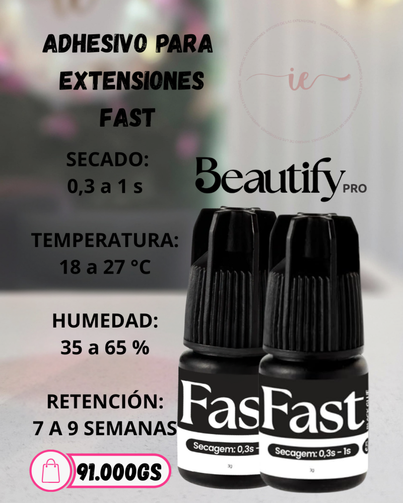 Pegamento para extensiones de pestañas fast black glue